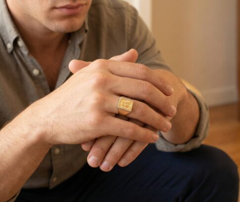 Atelier Christian geel gouden zegelring