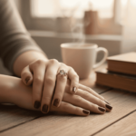 Geel gouden ring met aquamarijn