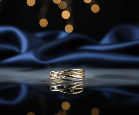 Bicolor Christian gouden ring met diamant