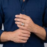 Rose gouden agaat ring