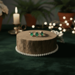 Gouden diamanten en saffieren ring