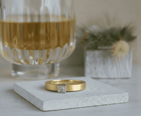 Gouden Atelier Christian ring met diamant