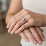 Wit gouden ring met zirkonia