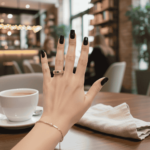 Gouden harten ring met diamanten en saffieren