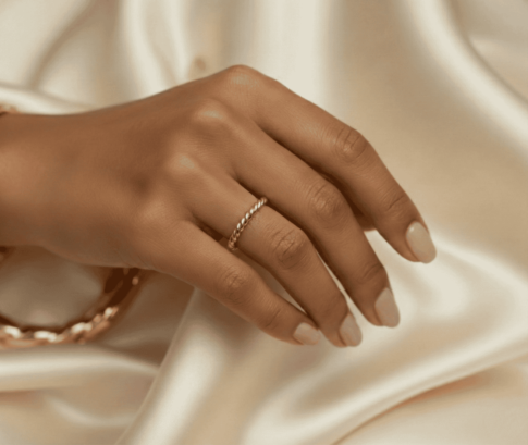 Geel gouden aanschuifringen