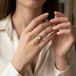 Geel gouden ring met aquamarijn