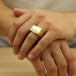 Gouden fantasie ring met diamant