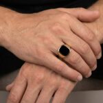 Gouden zegelring met lagensteen