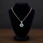 Gouden ketting en zirkonia harten sleutelhanger