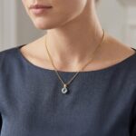 Gouden ketting en zirkonia harten sleutelhanger