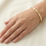 Geel gouden Christian slavenarmband