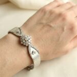 14 karaat wit gouden diamanten armband