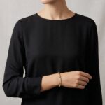 Geel gouden Christian slavenarmband