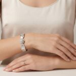 14 karaat wit gouden diamanten armband