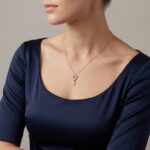 Gouden ketting en zirkonia harten sleutelhanger