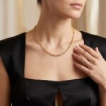 Geel gouden schakelcollier
