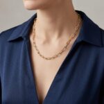 Geel gouden schakelcollier
