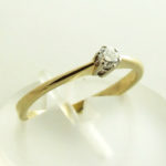 Geel gouden briljant geslepen diamanten ring
