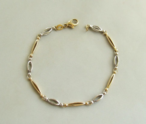 Gouden bicolor armband