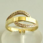 14 karaat geel gouden ring met diamanten