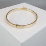 14 karaat geel gouden Christian slavenarmband