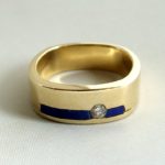 Gouden Lapis Lazuli ring