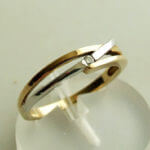 Christian bicolor gouden ring met diamant
