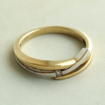 Christian bicolor gouden ring met diamant