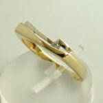Gouden bicolor ring met diamant