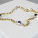 Gouden armband met saffier en briljanten