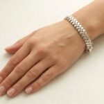 Christian wit gouden schakelarmband