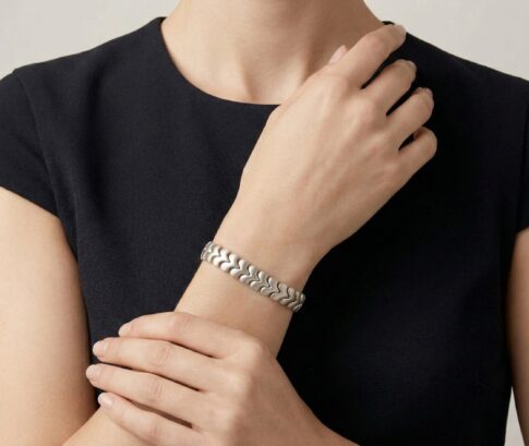 Christian wit gouden schakelarmband