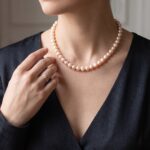 Parelcollier met gouden slot