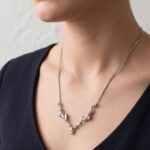 18 karaat wit gouden diamanten collier