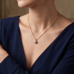 Gouden collier en hanger met briljanten