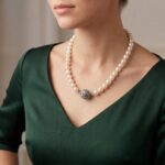 18 karaat gouden collier met parels