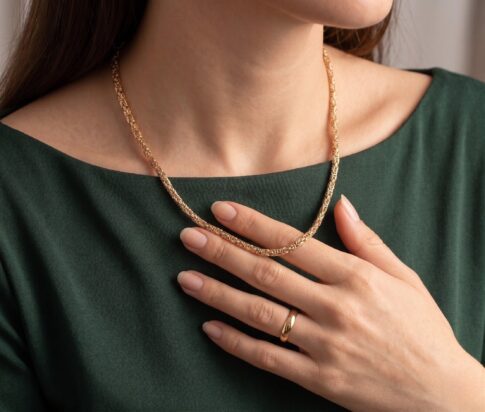 14 karaat gouden koningsketting