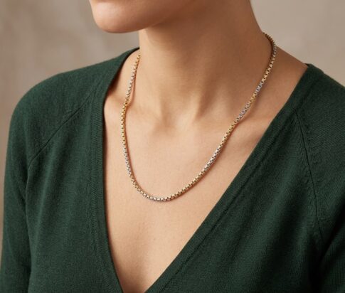 Christian 14 karaat bicolor collier