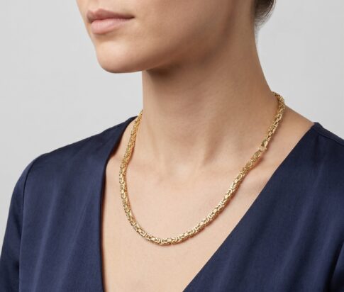 14 karaat geel gouden koningscollier