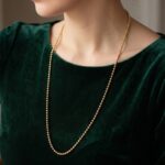 Geel gouden bolletjes collier