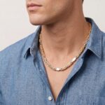 Bicolor gouden koningsketting