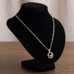 Occasion gouden collier en hanger met diamant
