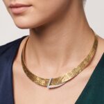18 karaat gouden collier met diamanten