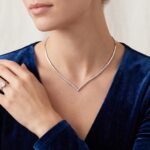 Wit gouden zirkonia collier