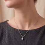 Wit gouden diamanten hanger en collier