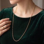 Geel gouden bolletjes collier