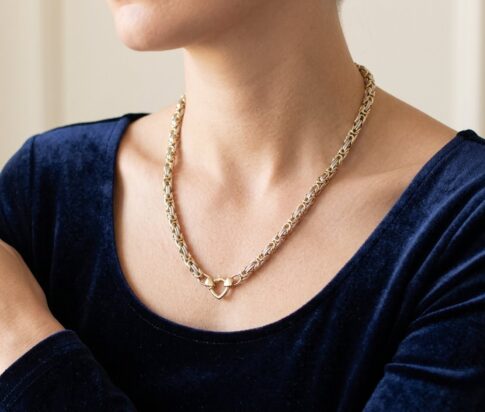 14 karaat bicolor collier