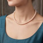Parelcollier met gouden slot