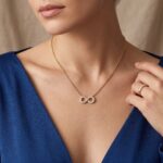 Gouden Infinity collier met zirkonia