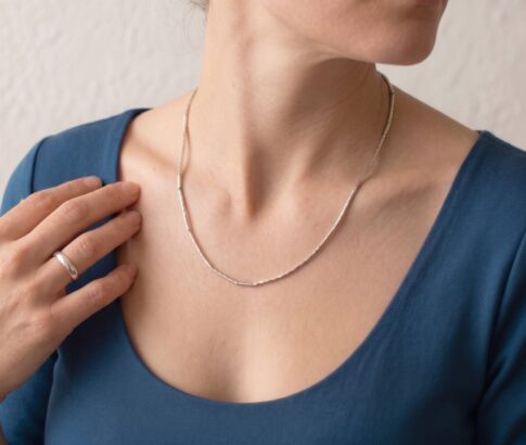 14 karaat Christian wit gouden collier